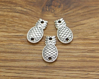 15pcs Pineapple Connectors Charms Double Sided Charms Antique Silver Tone 12x21mm cf3884
