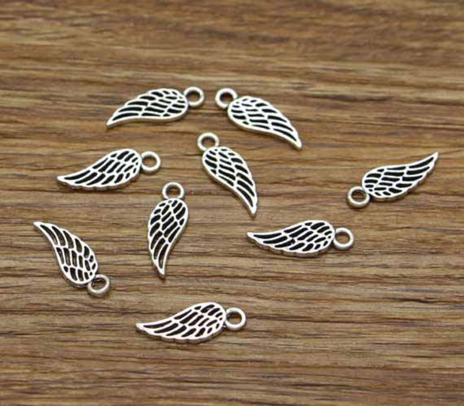 50pcs Wing Charms Bulk Charms Wings Angel Charms Antqiue Etsy