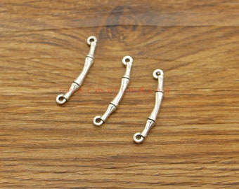 35 Stück Bambus Stick Charms Anhänger Antik Silber Ton 3x29mm cf5000