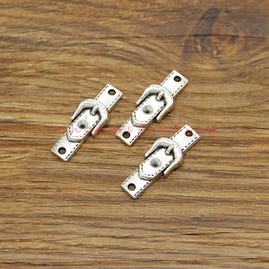 30pcs Belt Buckle Connector Charm Antique Silver Tone Charm 9x24mm cf4963