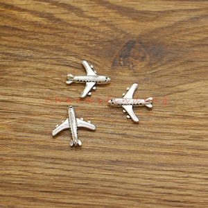 25pcs Airplane Beads Spacers Animal Beads Antique Silver Tone 18x19mm 1mm hole beads cf4837