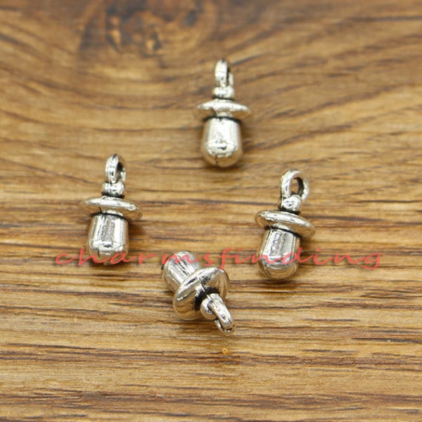 50 pcs Bébé Sucette Charmes Sucette Charmes Ton Argent Antique Charmes 3d 13x7mm cf0265