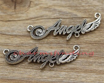 15pcs Angel Charms Fairy Charm Antique Silver Tone 43x13mm cf0016