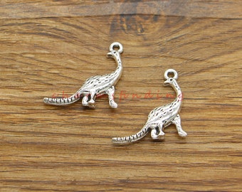 20pcs Dinosaur Charm Dino Charm Antique Silver Tone 28x21mm cf4445