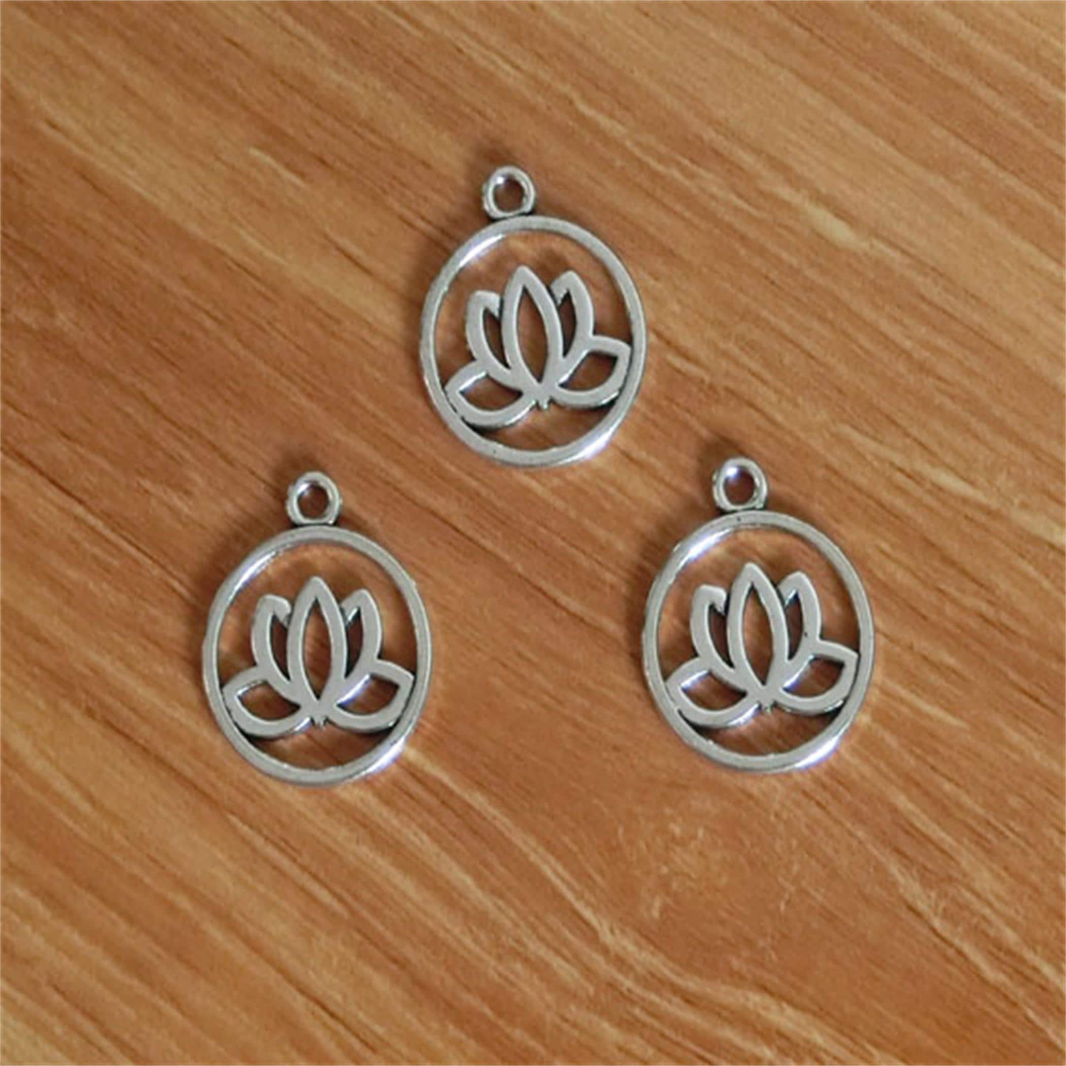 30pcs Flower Charms Antique Silver Tone 24x20mm Cf0419 - Etsy