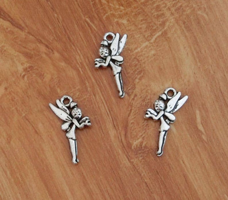 30pcs Fairy Charms 2 Sided Charms Antique Silver Tone 25x14mm - Etsy