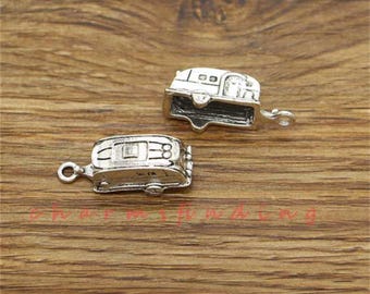 10pcs Camper Charms Trailer Caravan Charms Antique Silver Tone 27x10x10mm cf3719