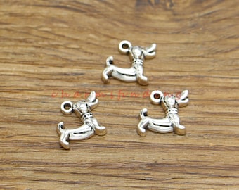 50pcs Charms per cani Charms per animali da compagnia Charms sfusi Tono argento antico 15x12mm cf4502