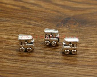 20pcs Silver Metal Car Beads Spacers Antique Silver Tone Beads 11x11x7mm 4mm hole beads cf4842