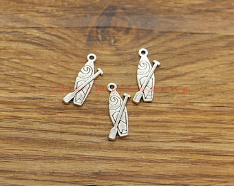 50 Stk. Stand Up Paddleboard Sup Charms Bulk Wholesale Charms Antik Silber Ton 8x20mm cf4884