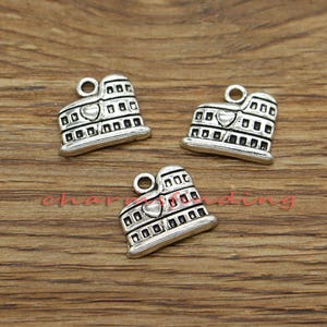 20pcs Colosseum Charms Roman Charms Antique Silver Tone 16x14mm cf3411