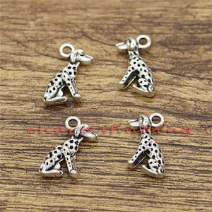 30 Stück Hund Charms Antik Silber Ton Tier Dalmatiner Charme 10 x 17 mm 1994