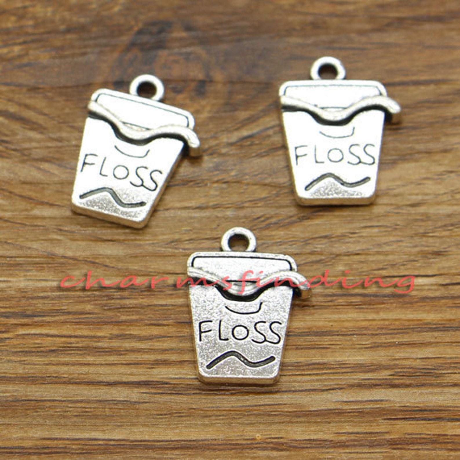 15pcs Dental Floss Charms Teeth Charm Antique Silver Tone Etsy