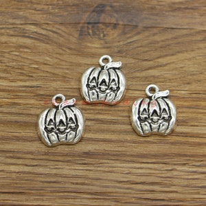 15pcs Pumpkin Charms Halloween Charm Antique Silver Tone 18x20mm cf4630