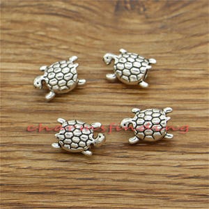 15pcs Turtle Beads Large Hole Beads European Bead Antique Silver Tone 16x11x16mm cf3313