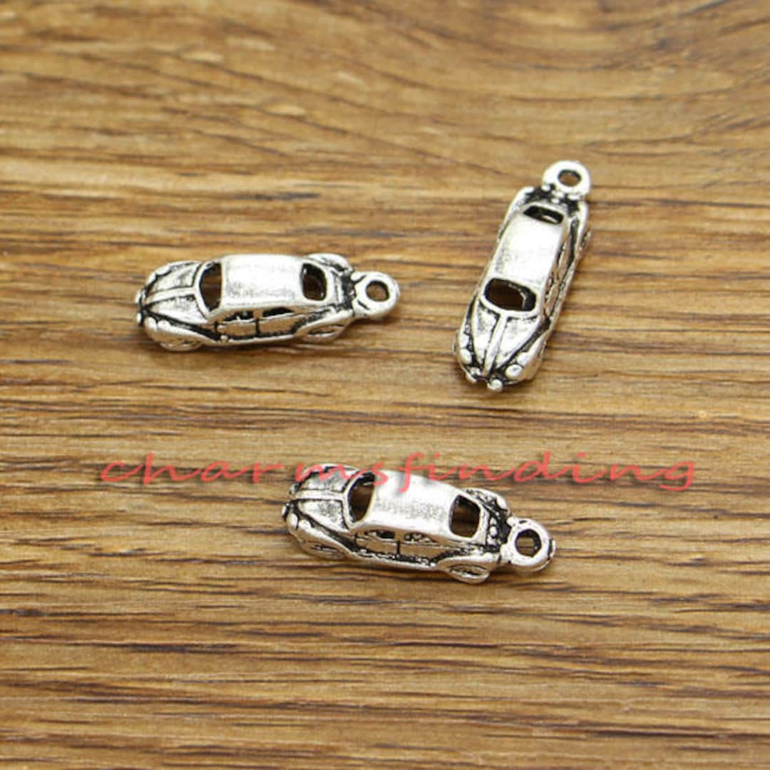 20pcs Car Charms Vehicle Charms Antique Silver Tone 7x22mm Cf3362 Etsy