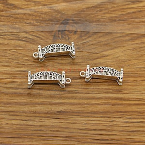 15 Stück Harbour Bridge Charms Anhänger Antik Silber Charms 9x25mm cf5076
