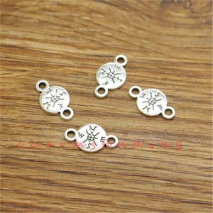 50 Stück Kompass Anschlüsse Charms Nautische Charms Antik Silber Ton 9x16mm lf3800