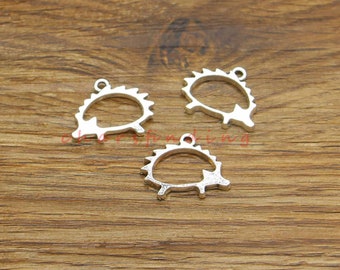 25 stks Egel Charms Antiek Zilver Tone 21x17mm cf4254