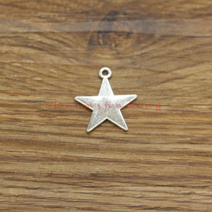 20 Stück Stern Charms Doppel 2 Seiten Charms Antik Silber Ton 20x23mm cf4309