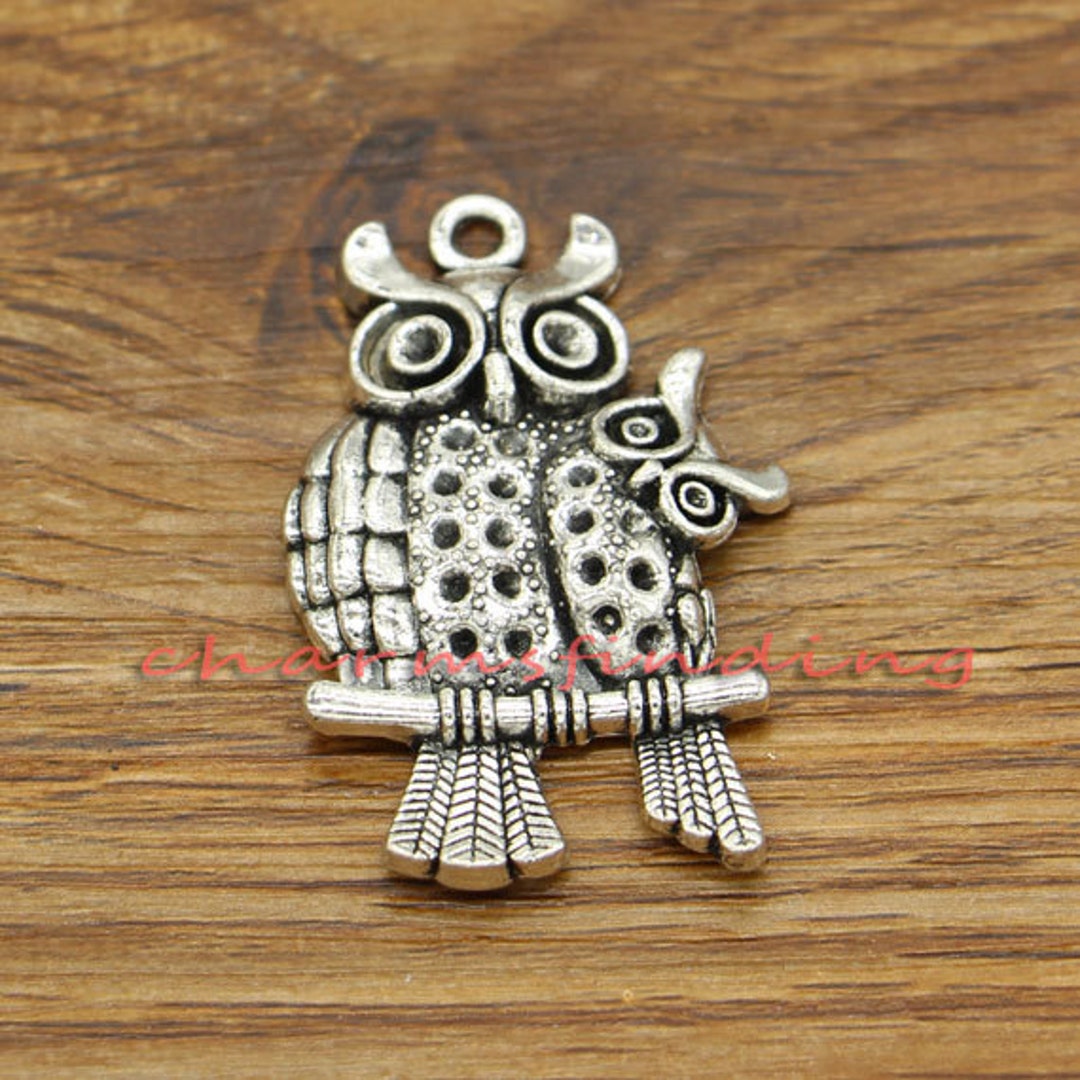 50/100pcs 2024 Charms New Year Charms Graduation Charms Antique Silver Tone 14x9mm cf4657