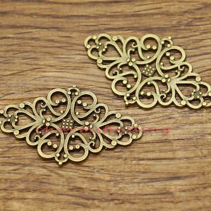 20pcs Flower Connectors Charms Links Antique Bronze Tone 24x41mm cf2158