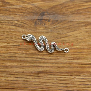 10pcs Large Snake Connectors Charms Links Boa or Cobra Charm Antique Silver Tone 14x44mm cf4806