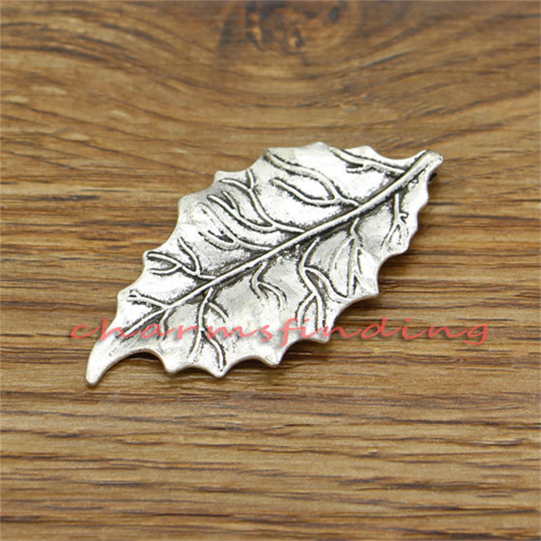 Achat Pendentif femme feuille ajourée en acier argenté pas cher