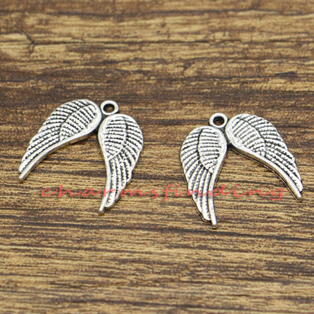 Heart Wings Earrings, Valentine Charms for Jewelry Making, Charm Bracelet Making, Wing Charm, Keychain Charm Cute, Earring Charms Gold