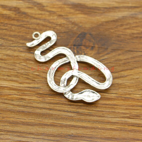 30 Ciondoli Serpente In Lega Di Zinco Anticata – Pendenti A Forma Di Cobra Per Gioielli Fai Da Te (18,5x34 Mm, Foro 2,2 Mm)