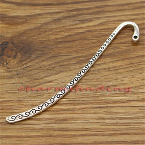10pcs S Hook Bookmarks Metal Bookmarks Christmas Gift 2 Sided Charms  83x3mm cf0150