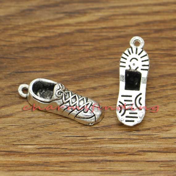 15pcs Running Shoe Charms 3D Charms Sneakers Charms Antique Etsy
