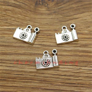 20pcs Camera Charms Photographer Charm Antique Silver Tone 14x16mm cf3456