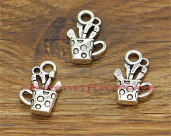 20pcs Pen Container Charms Antique Silver Tone 13x19mm cf2765