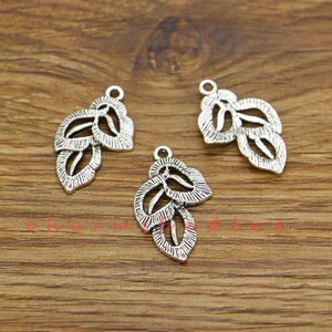 25pcs Leaf Charms Tree Leaves Antique Silver Tone 16x27mm - Etsy