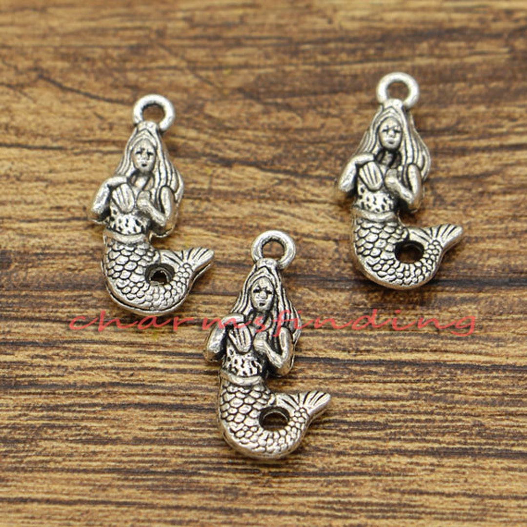 15pcs Mermaid Charms Ocean Charms 3D 2 Sided Charms Antique Etsy