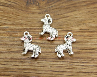 20pcs Goat Ram Charm Sheep Farm Animal Charms Antique Silver Tone 17x19mm cf4494