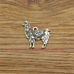 10 Stück Lama Charms Alpaka Charms Antik Silber Ton 26x25mm ref3694