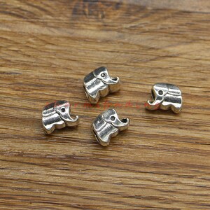 20pcs Silver Elephant Beads Animal Bead Spacers Boho Antique Silver Tone 11x8x7mm 4mm hole approx cf4488