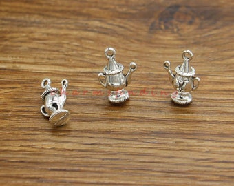 15pcsTeapot Charms Pot Charms Antique Silver Tone 18x12x7mm cf4263