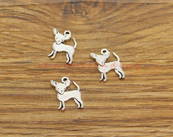 50 pz Charms Volpe Animale Bulk Charm Tono Argento Antico 11x14mm cf4885