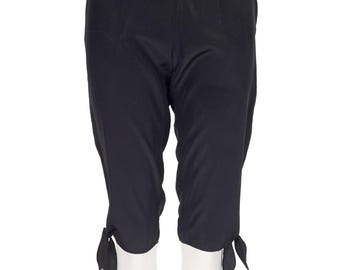 Pantalones capri vintage de tiro medio con lazo negro de Miu Miu de los años 90, talla XS S