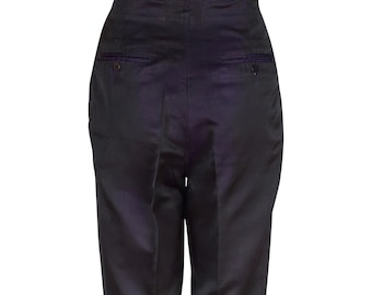 ロメオ・ジリ 1989-90 秋冬 ヴィンテージ 虹色パープル シルク ハイウエスト トラウザーズ サイズ XS S