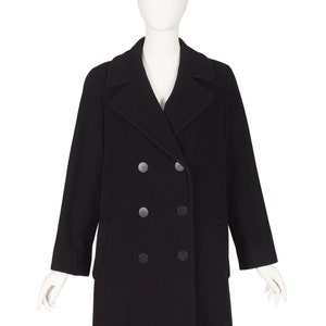 Balenciaga Haute Couture 1960s Vintage Black Wool Tailored Double