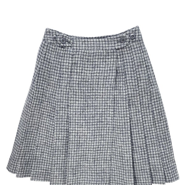 Gray Plaid Skirt - Etsy