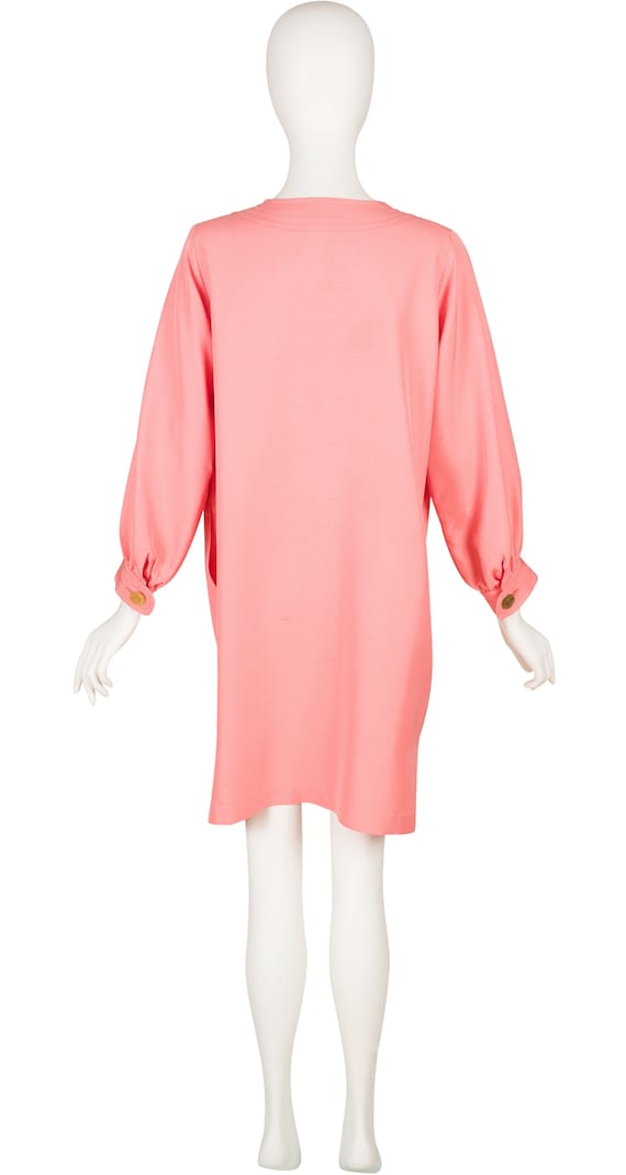 Yves Saint Laurent 1990s Vintage Coral Raw Silk B… - image 2