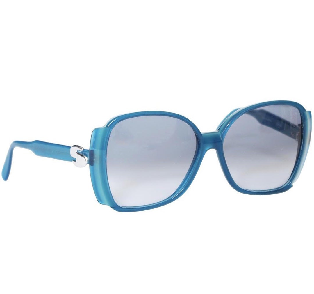 Silhouette 1970s Vintage Blue Oversized Sunglasses Mod.590  display picture 2