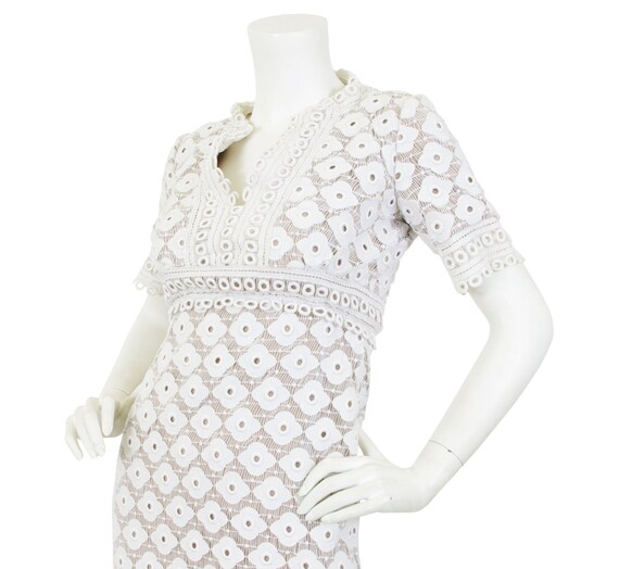 Travilla 1960s Vintage White Dress Sz XS / Designe
