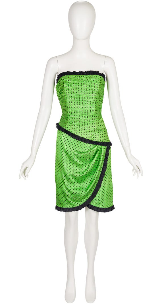 lime green and black cocktail dress Lime Green & Black Snake Print Full Sequin V Neck Tank Dress