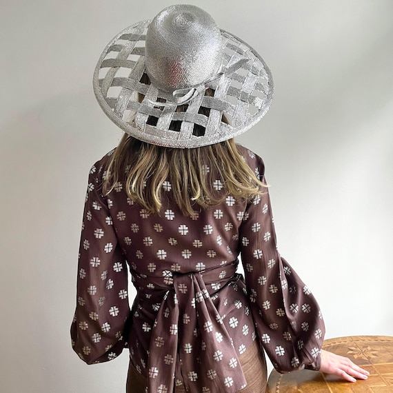 Vintage Frank Olive Hat Vintage Frank Olive Ivory Straw Hat  display picture 2